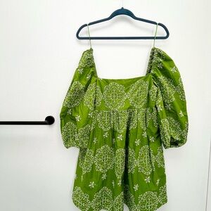 Zara Green Floral Women's Dress